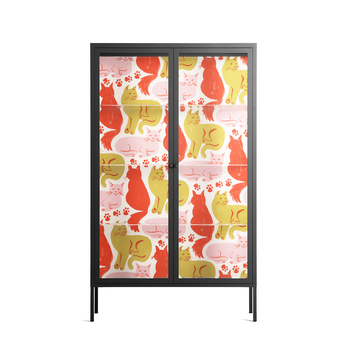 Cats - Cabinet - Lydia Greaves - Antracite - Clear glass