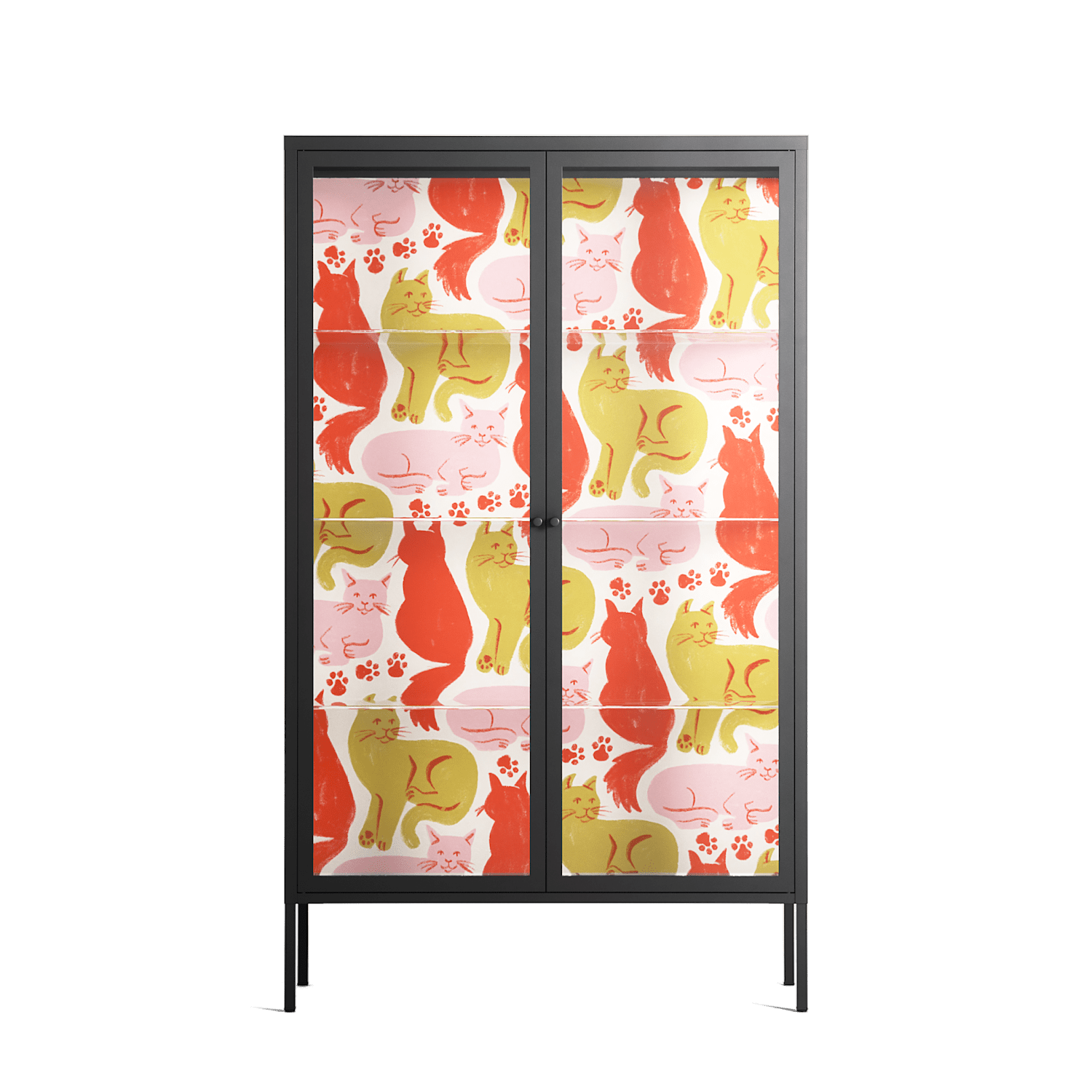 Cats - Cabinet - Lydia Greaves - Antracite - Clear glass
