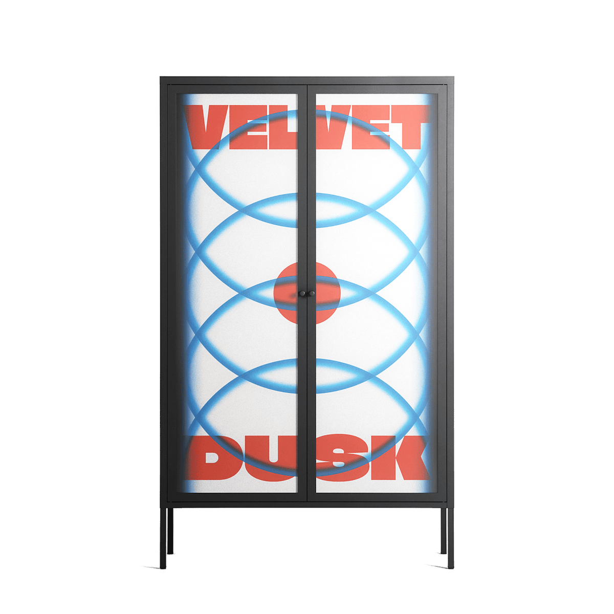Velvet Dusk - Cabinet - Oluwaseyi Samuel Adebayo - Antracite - Overlay Glass