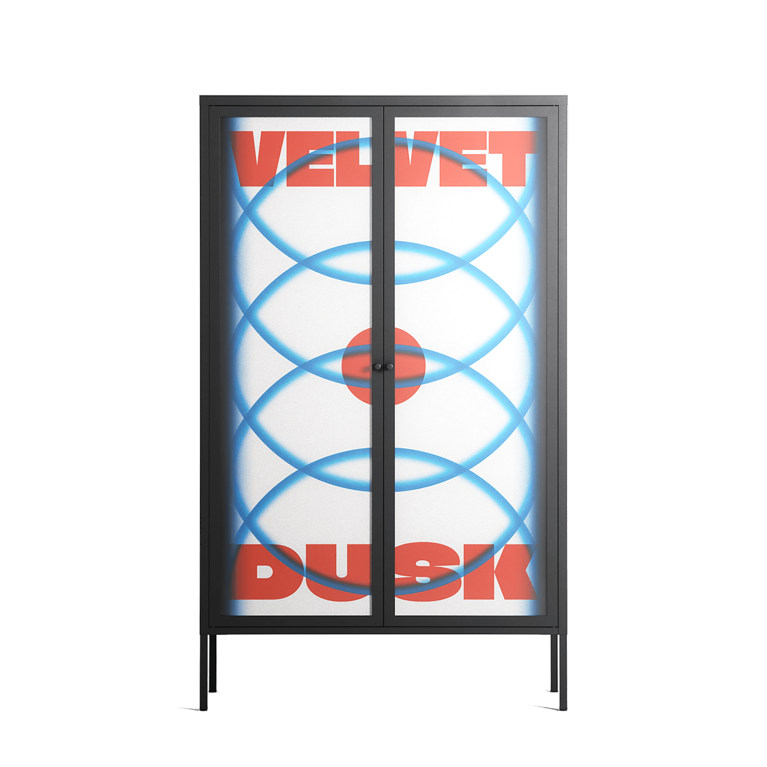 Velvet Dusk - Cabinet - Oluwaseyi Samuel Adebayo - Antracite - Overlay Glass