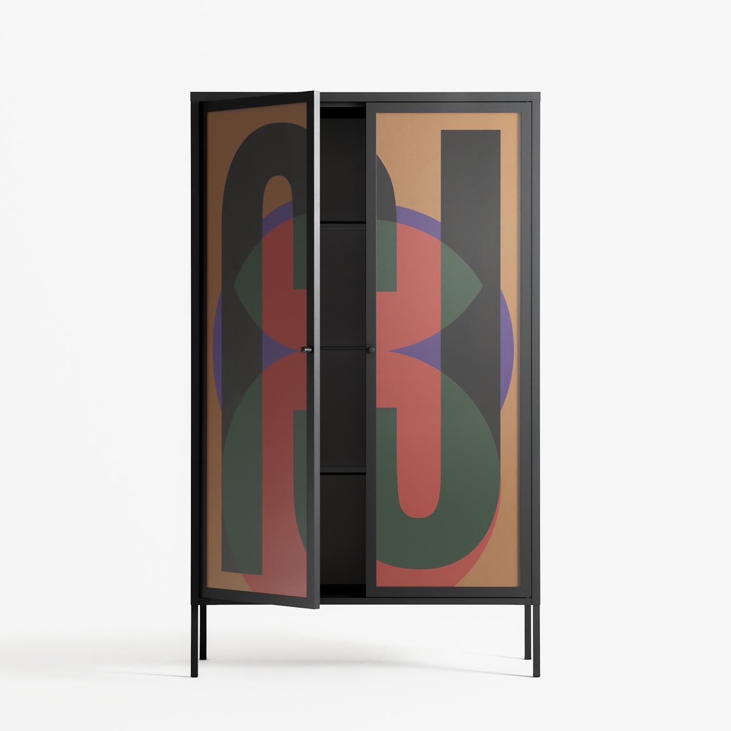 JJ - Cabinet - Oluwaseyi Samuel Adebayo - Antracite - Overlay Glass