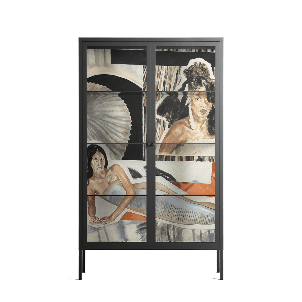 Sweet Far Away - Cabinet - Sophie Goudman-Peachey - Antracite - Clear glass