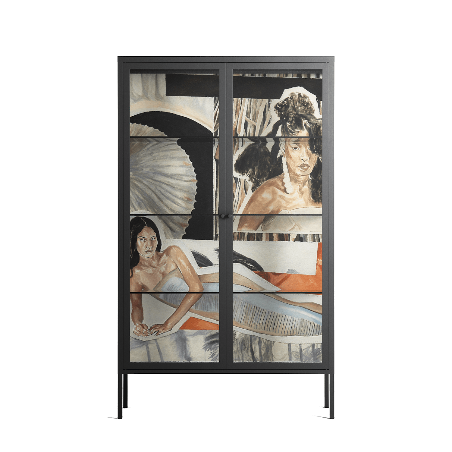 Sweet Far Away - Cabinet - Sophie Goudman-Peachey - Antracite - Clear glass