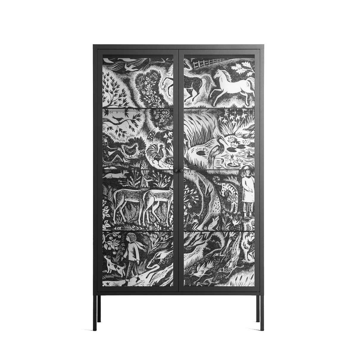 Flight Of Fancy 3 - Cabinet - Diana Catchpole - Antracite - Clear glass
