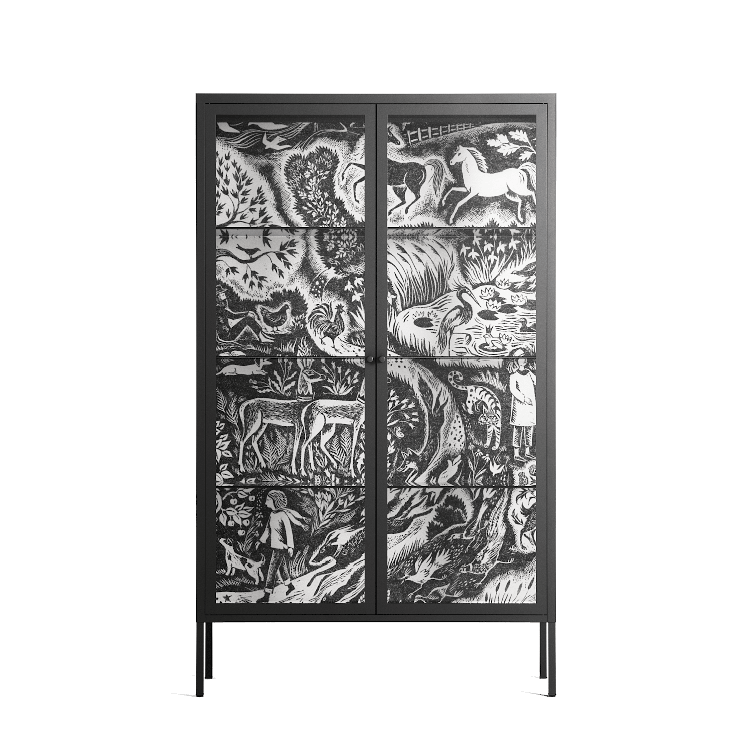 Flight Of Fancy 3 - Cabinet - Diana Catchpole - Antracite - Clear glass