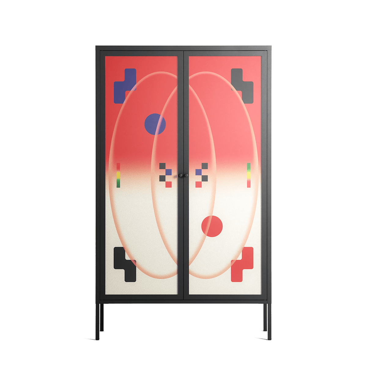 Parallel Mirage - Cabinet - Oluwaseyi Samuel Adebayo  - Antracite - Overlay Glass