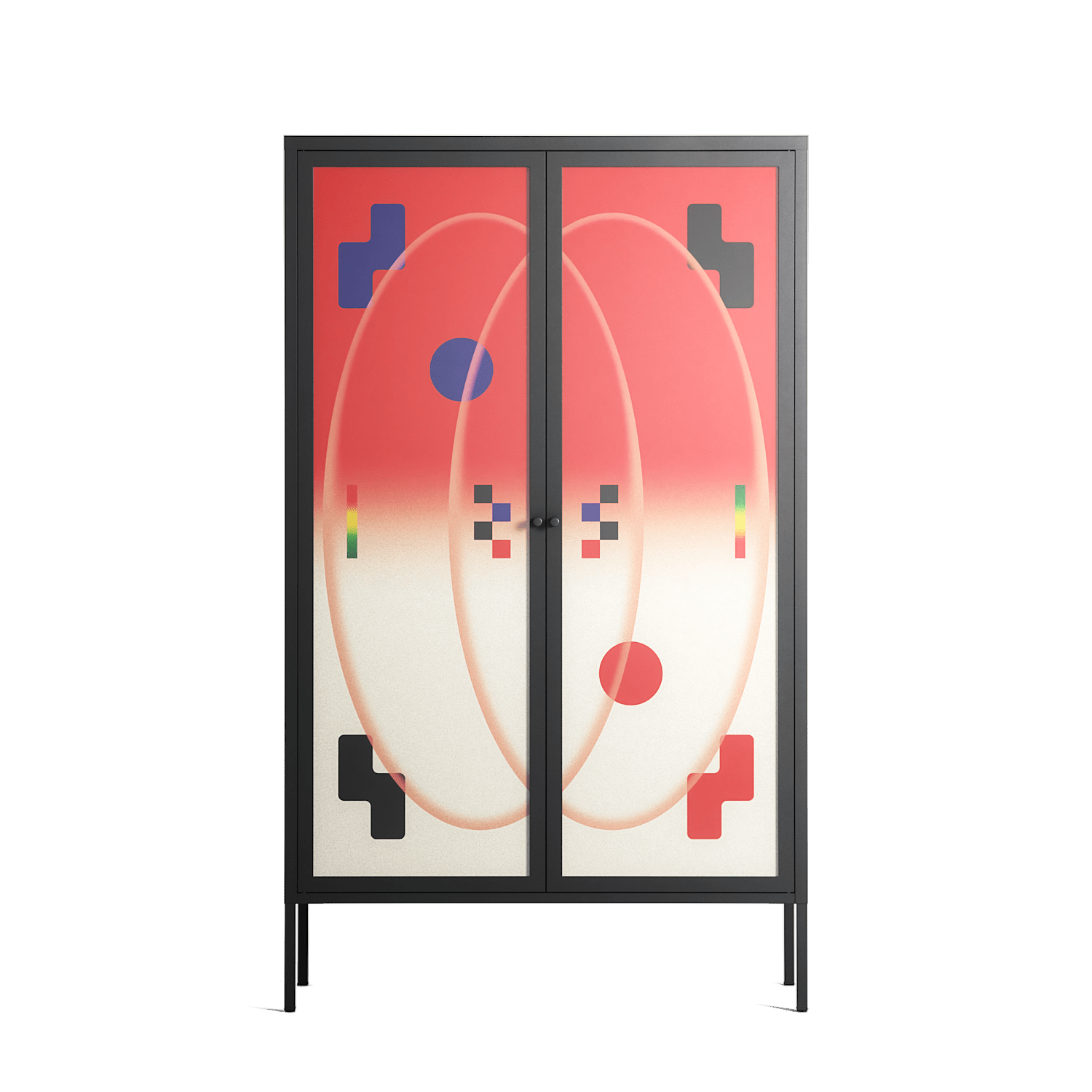 Parallel Mirage - Cabinet - Oluwaseyi Samuel Adebayo  - Antracite - Overlay Glass
