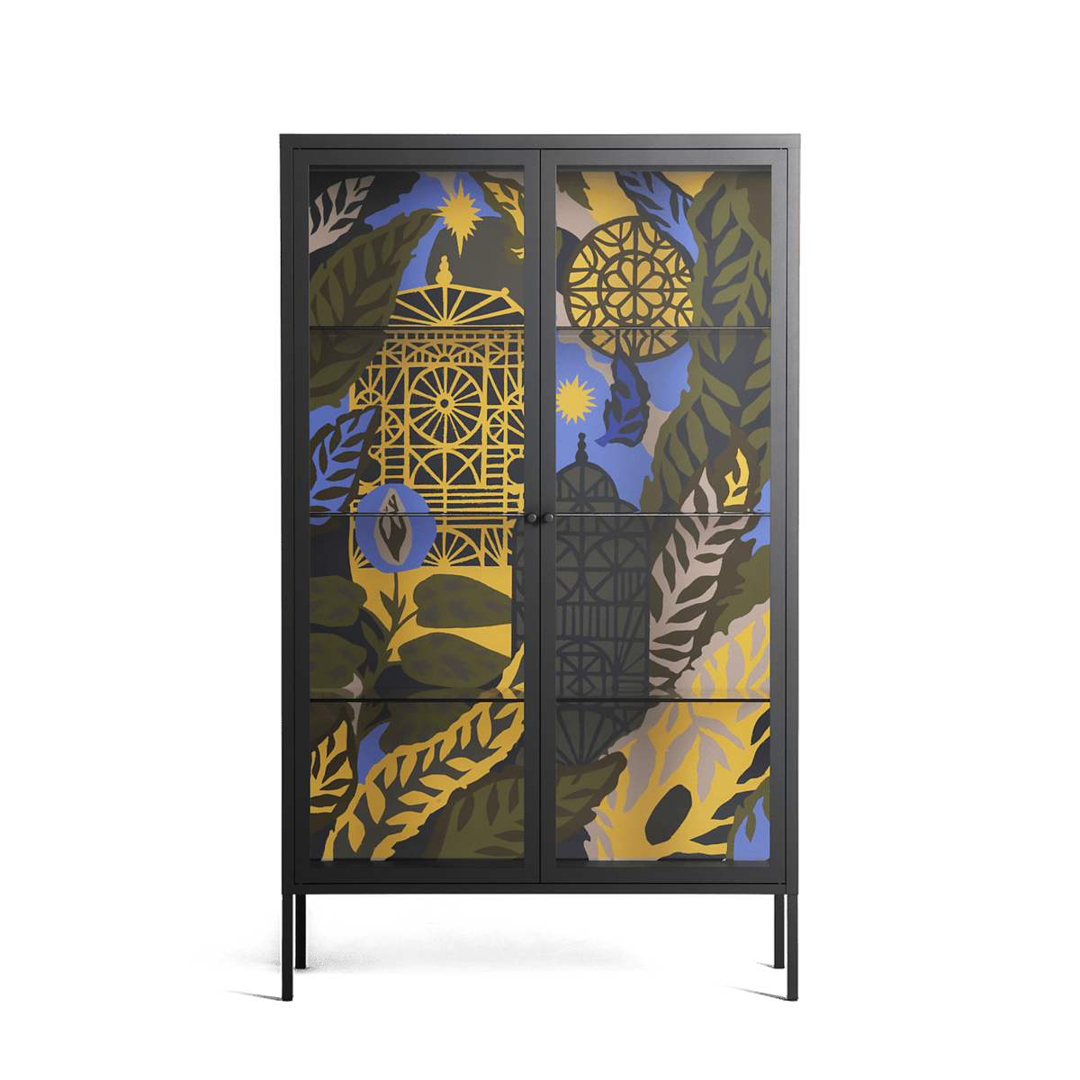 The Towering Hall Full Of Light 2 - Cabinet - Nick Liefhebber - Antracite - Clear glass