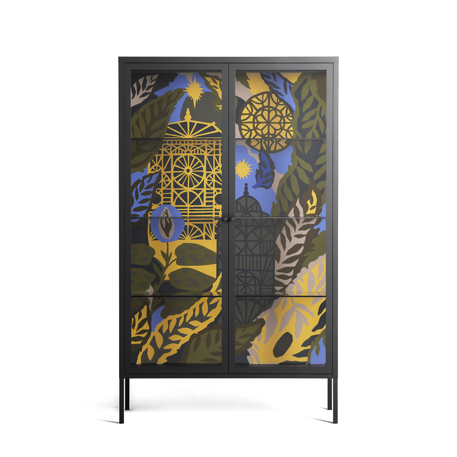 The Towering Hall Full Of Light 2 - Cabinet - Nick Liefhebber - Antracite - Clear glass