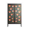 Blooming Folk Garden - Cabinet - Sandra Hutter - Antracite - Overlay Glass