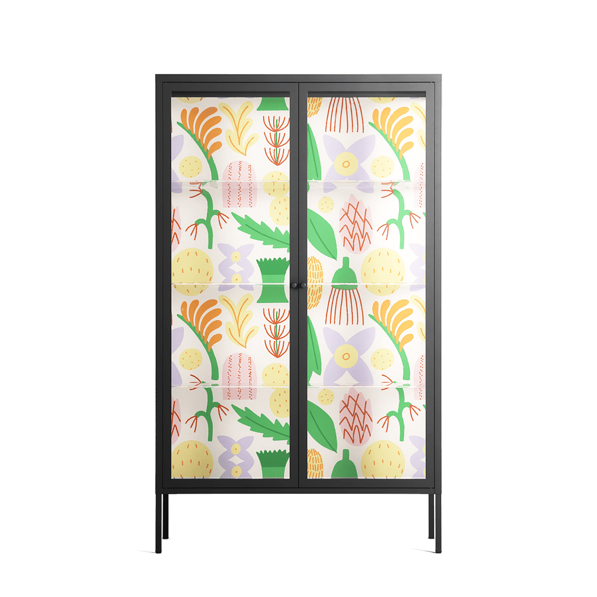 Shapes Cream - Cabinet - Lydia Greaves - Antracite - Clear glass