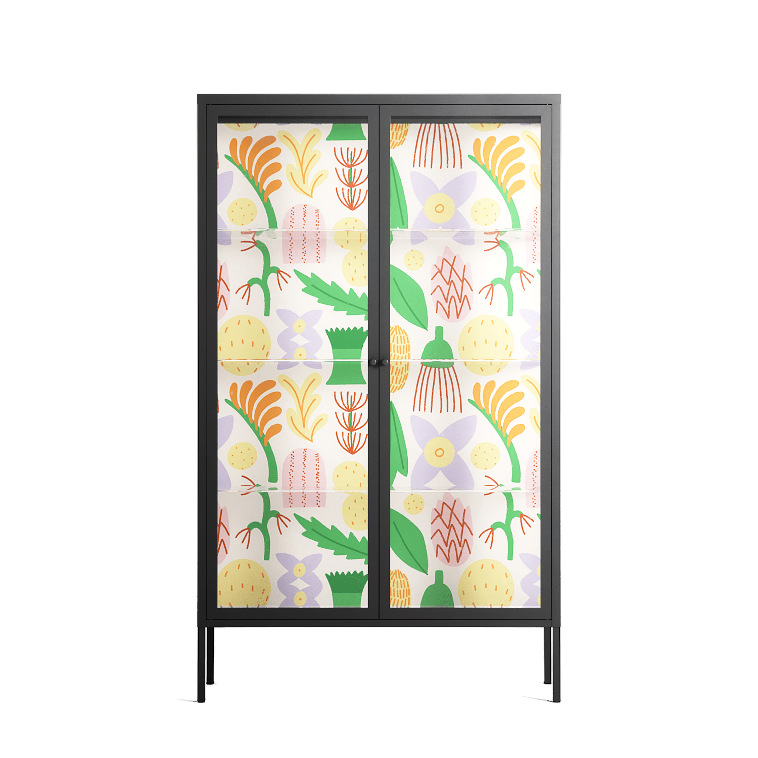 Shapes Cream - Cabinet - Lydia Greaves - Antracite - Clear glass