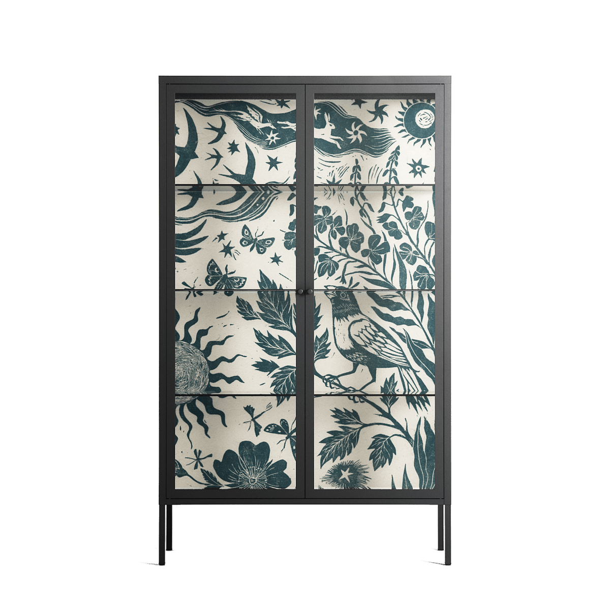 Ode to Summer 3 - Cabinet - Diana Catchpole - Antracite - Clear glass