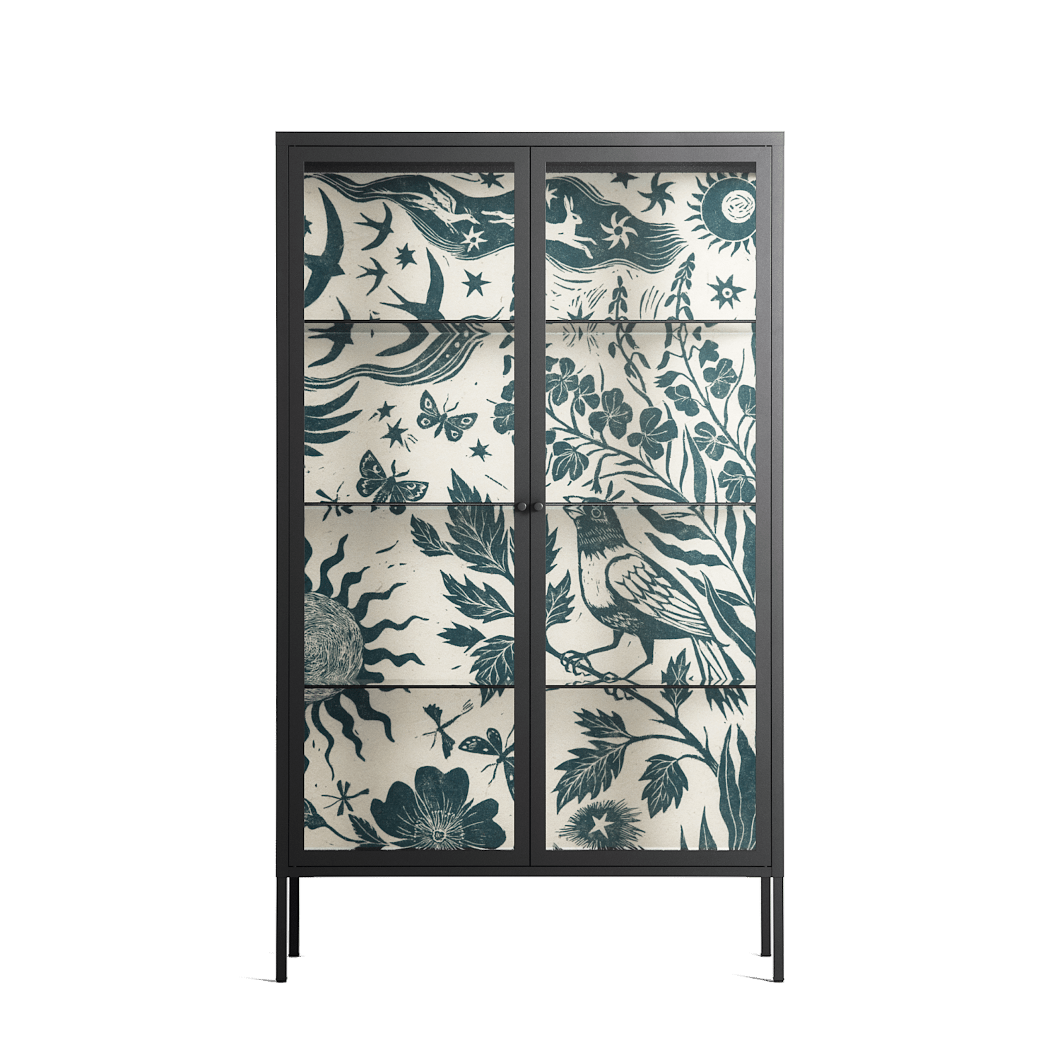 Ode to Summer 3 - Cabinet - Diana Catchpole - Antracite - Clear glass