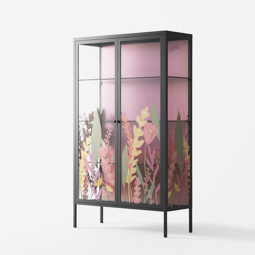 Abstract Flower Garden - Cabinet - Raissa Oltmanns - Antracite - Overlay Glass