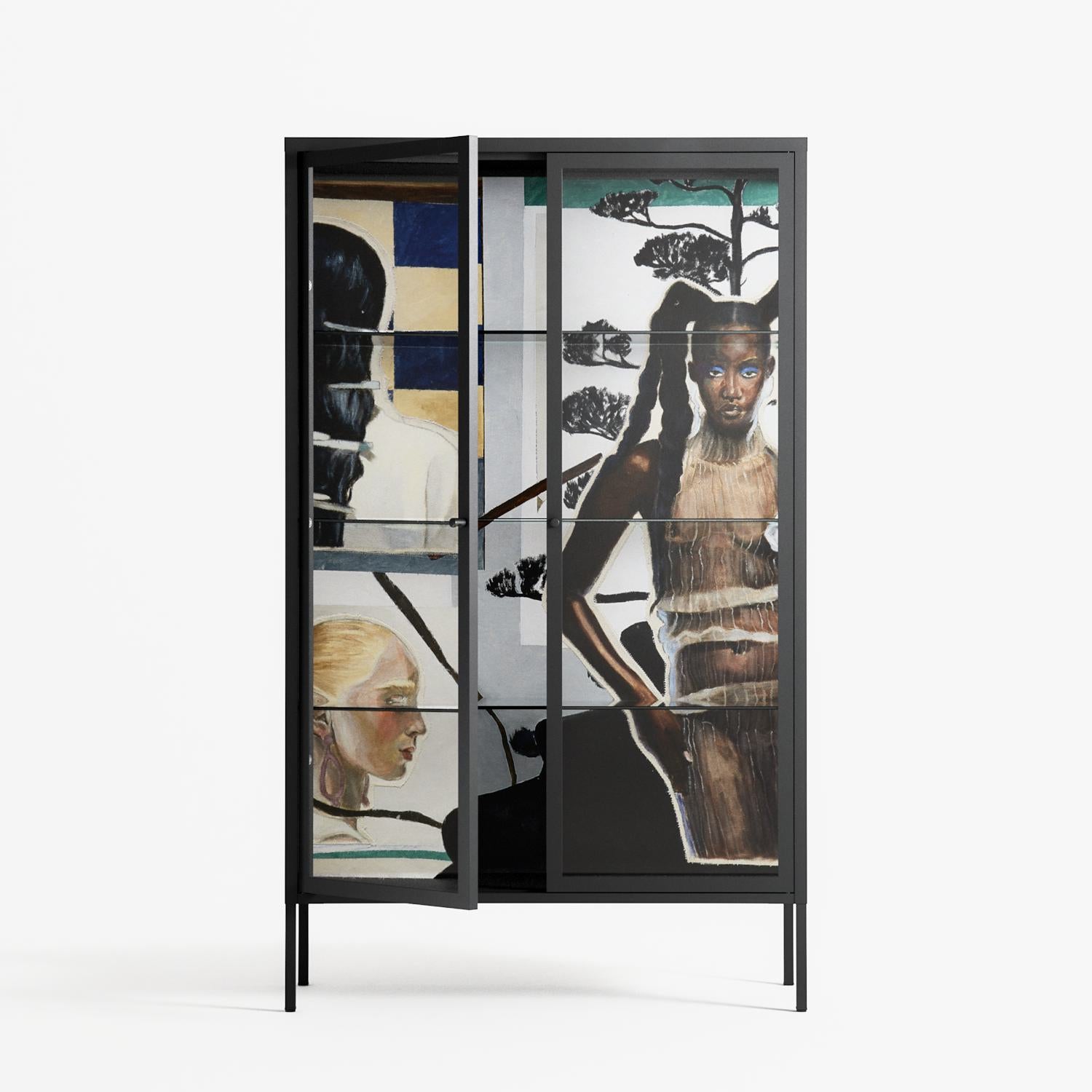 Dreaming With Open Eyes - Cabinet - Sophie Goudman-Peachey - Antracite - Clear glass
