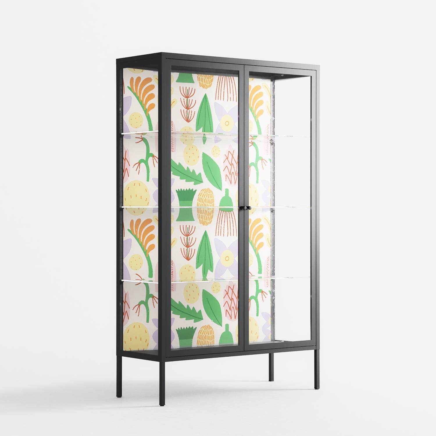 Shapes Cream - Cabinet - Lydia Greaves - Antracite - Clear glass