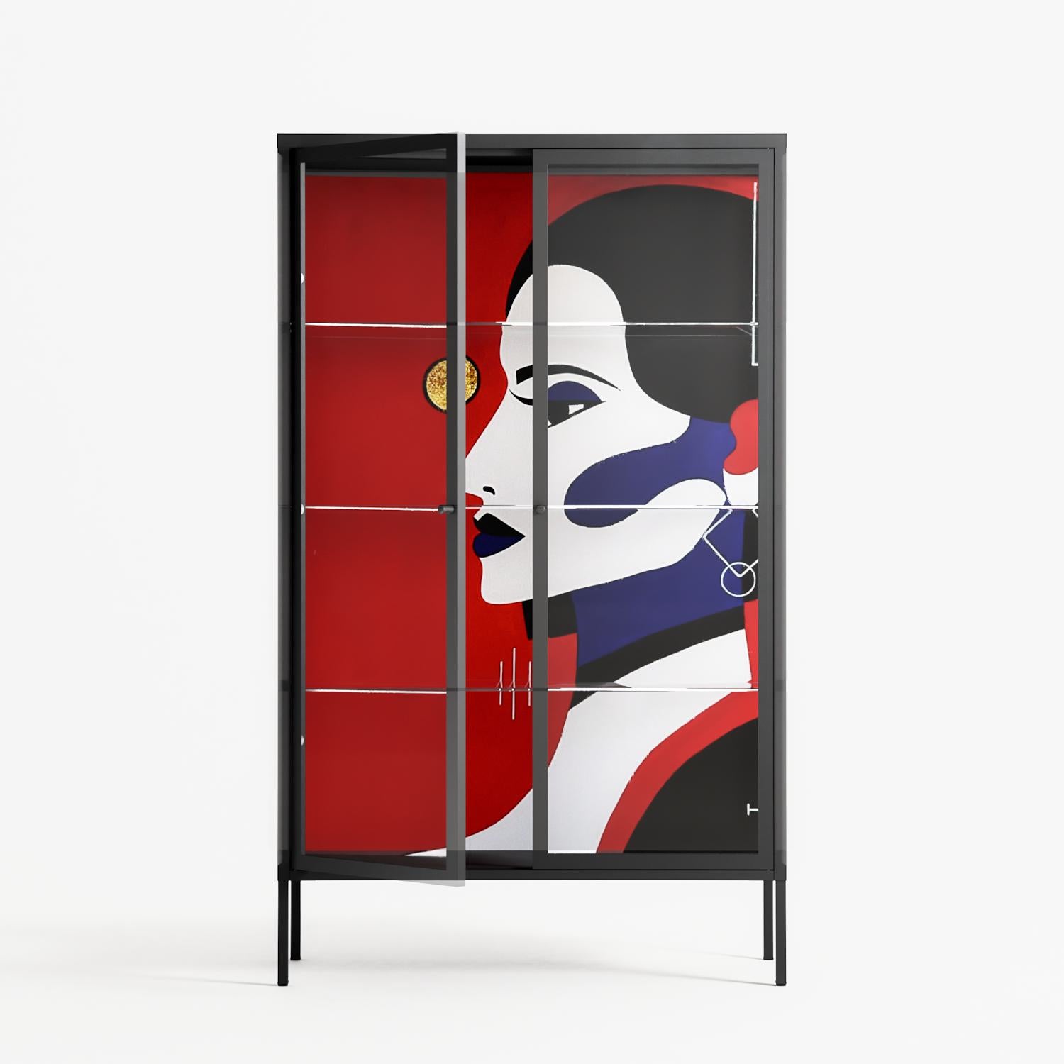 Unseen In Plain Sight - Cabinet - Mathilda Kienast - Antracite - Clear glass
