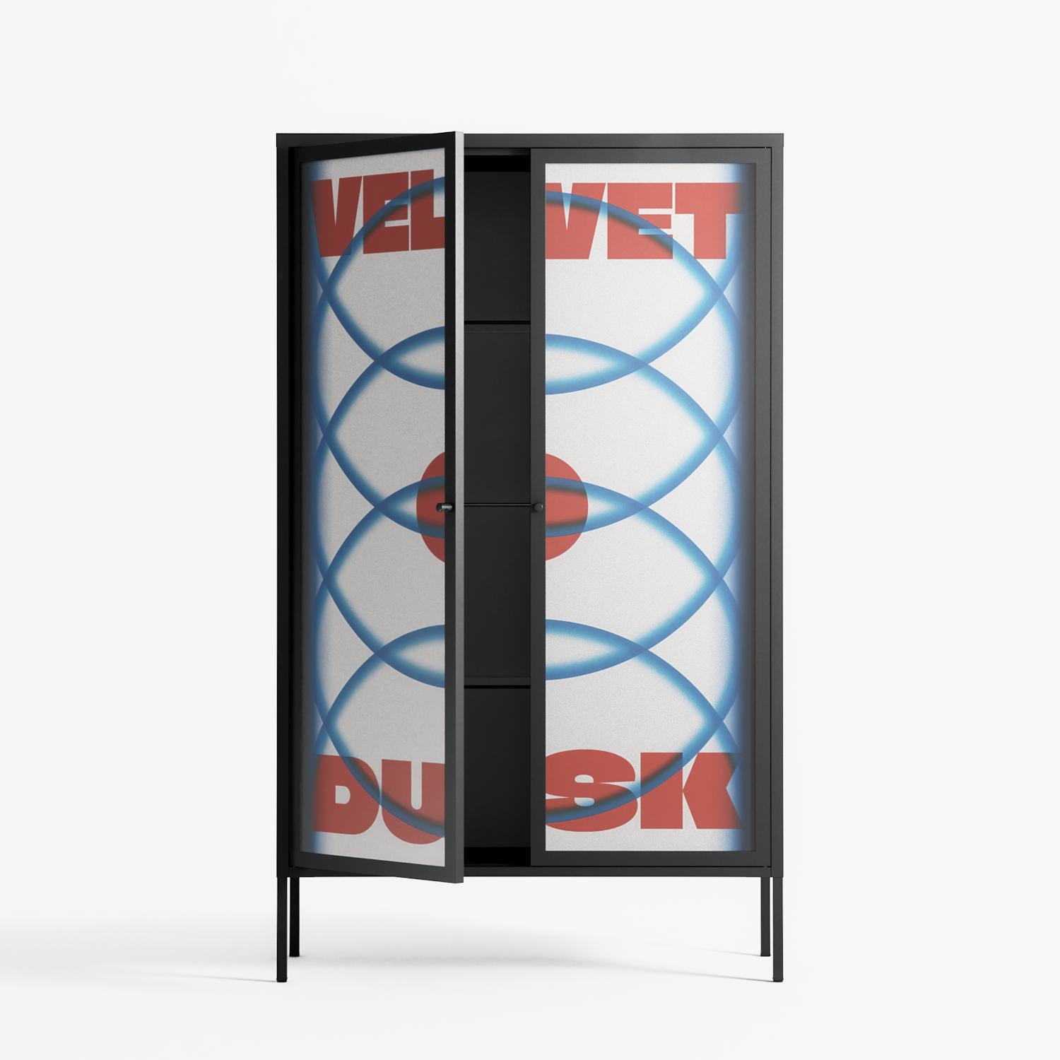 Velvet Dusk - Cabinet - Oluwaseyi Samuel Adebayo - Antracite - Overlay Glass