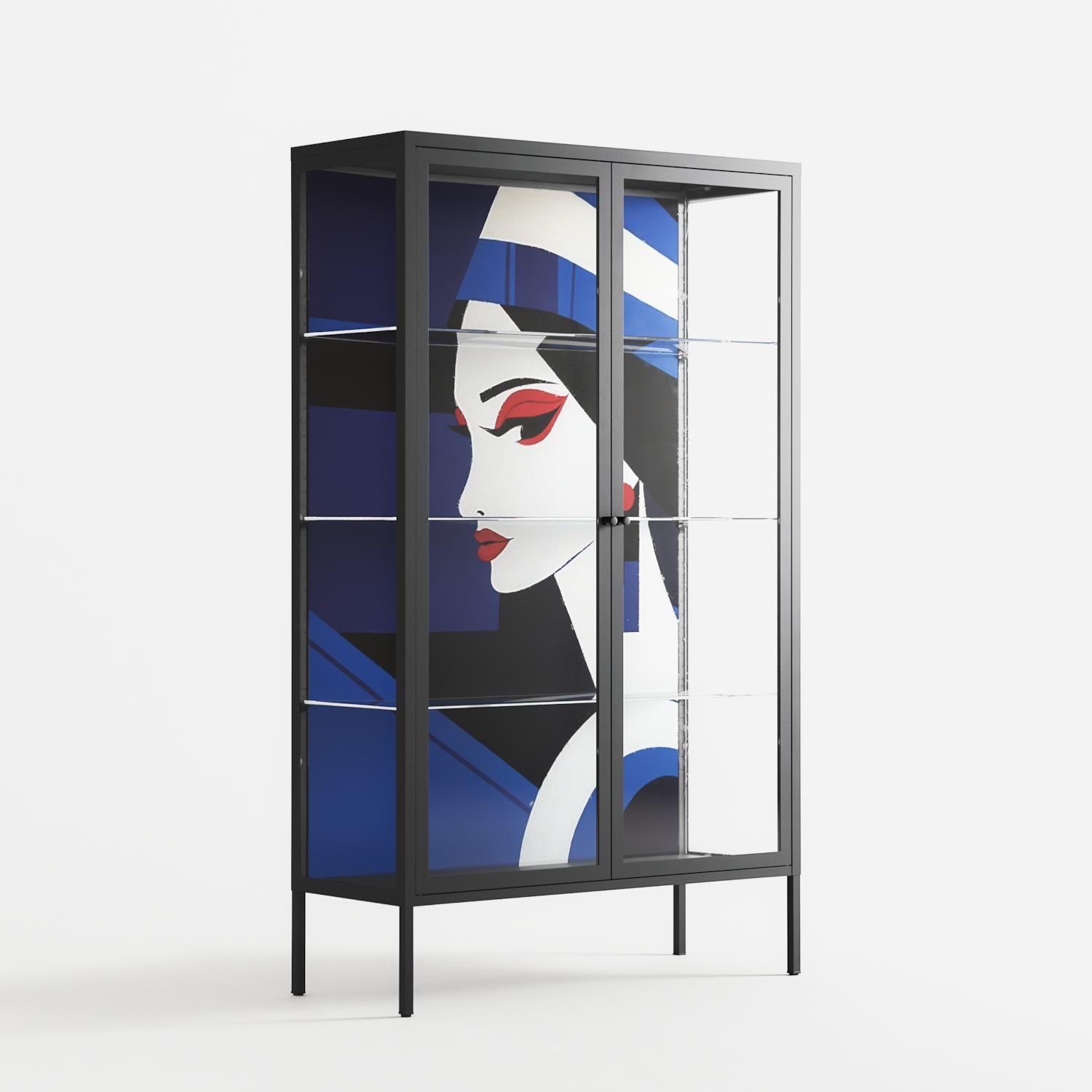 Beyond The Veil Of Consciousness - Cabinet - Mathilda Kienast - Antracite - Clear glass