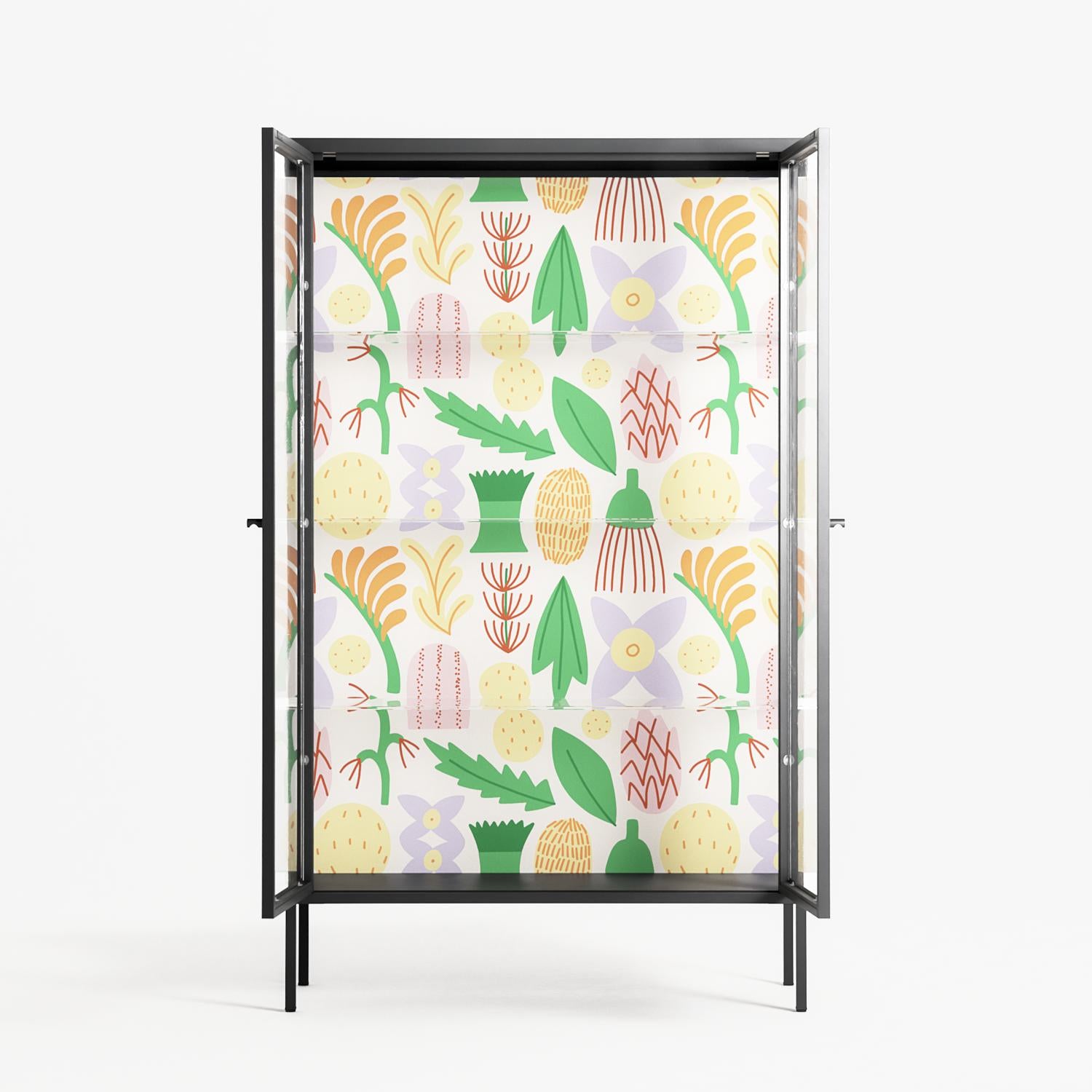 Shapes Cream - Cabinet - Lydia Greaves - Antracite - Clear glass