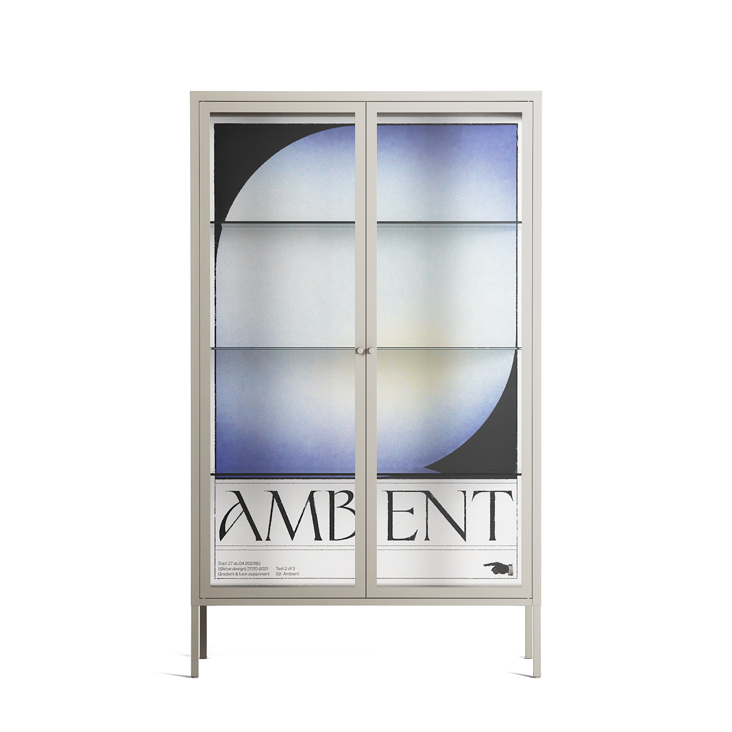 Ambient - Cabinet - Alexander Khabbazi - Pebble - Clear glass