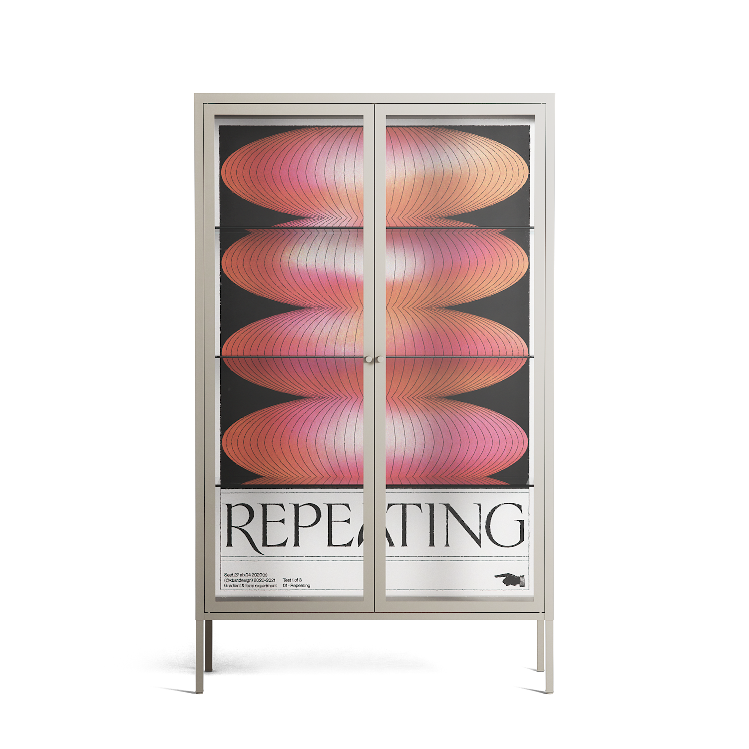 Repeating - Cabinet - Alexander Khabbazi - Pebble - Clear glass