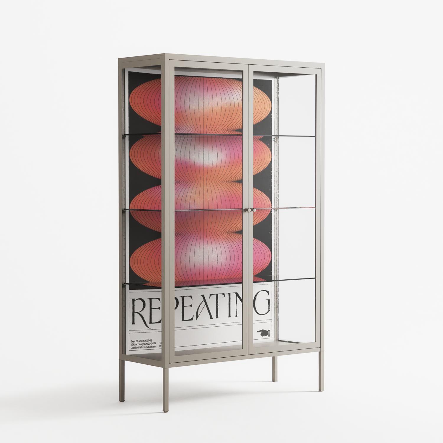 Repeating - Cabinet - Alexander Khabbazi - Pebble - Clear glass