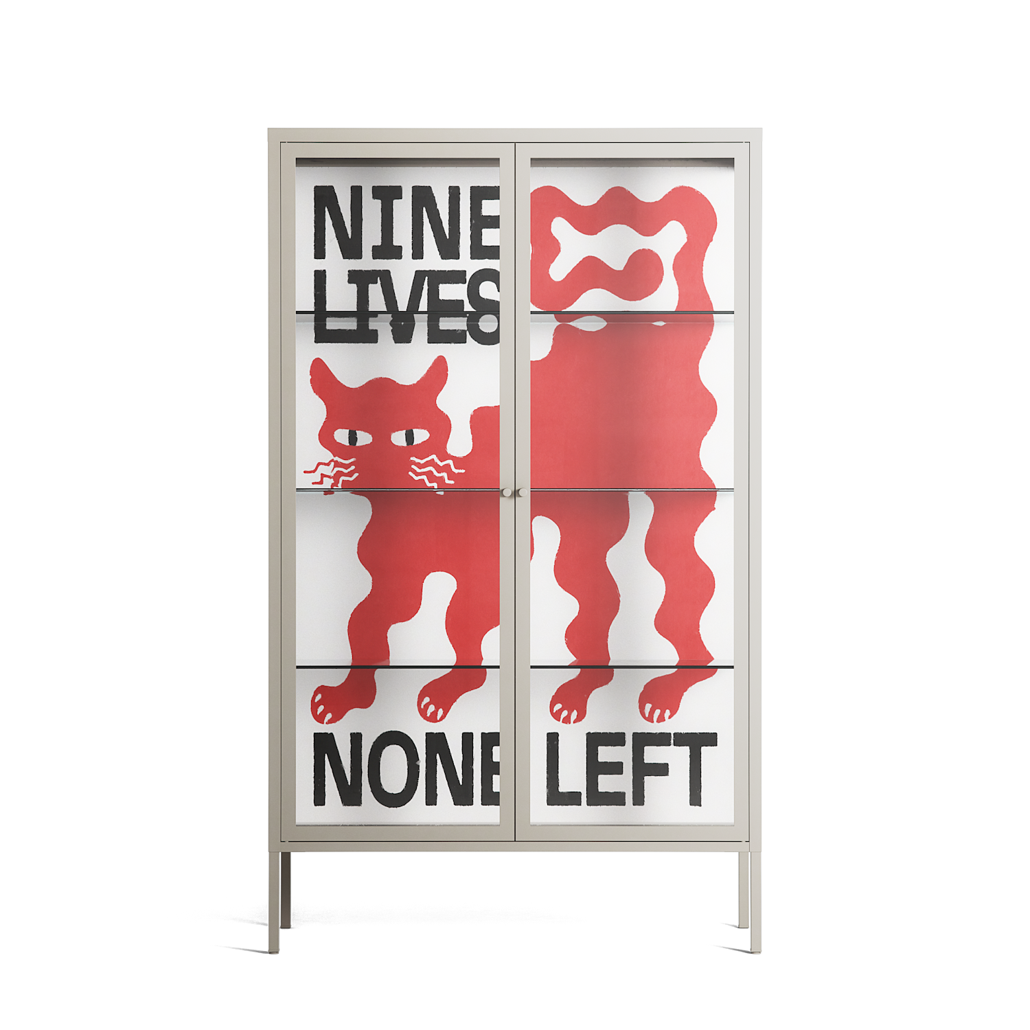 Nine Lives - Cabinet - Alexander Khabbazi - Pebble - Clear glass
