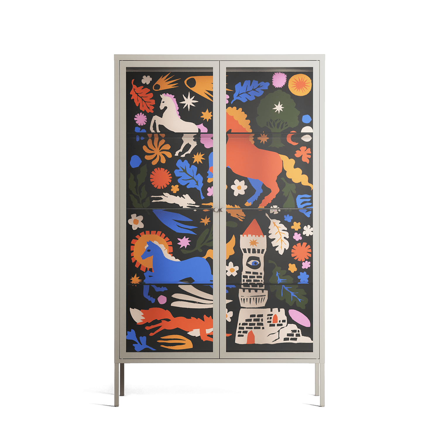 The Secret Herb Garden In The Forest - Cabinet - Nick Liefhebber - Pebble - Clear glass