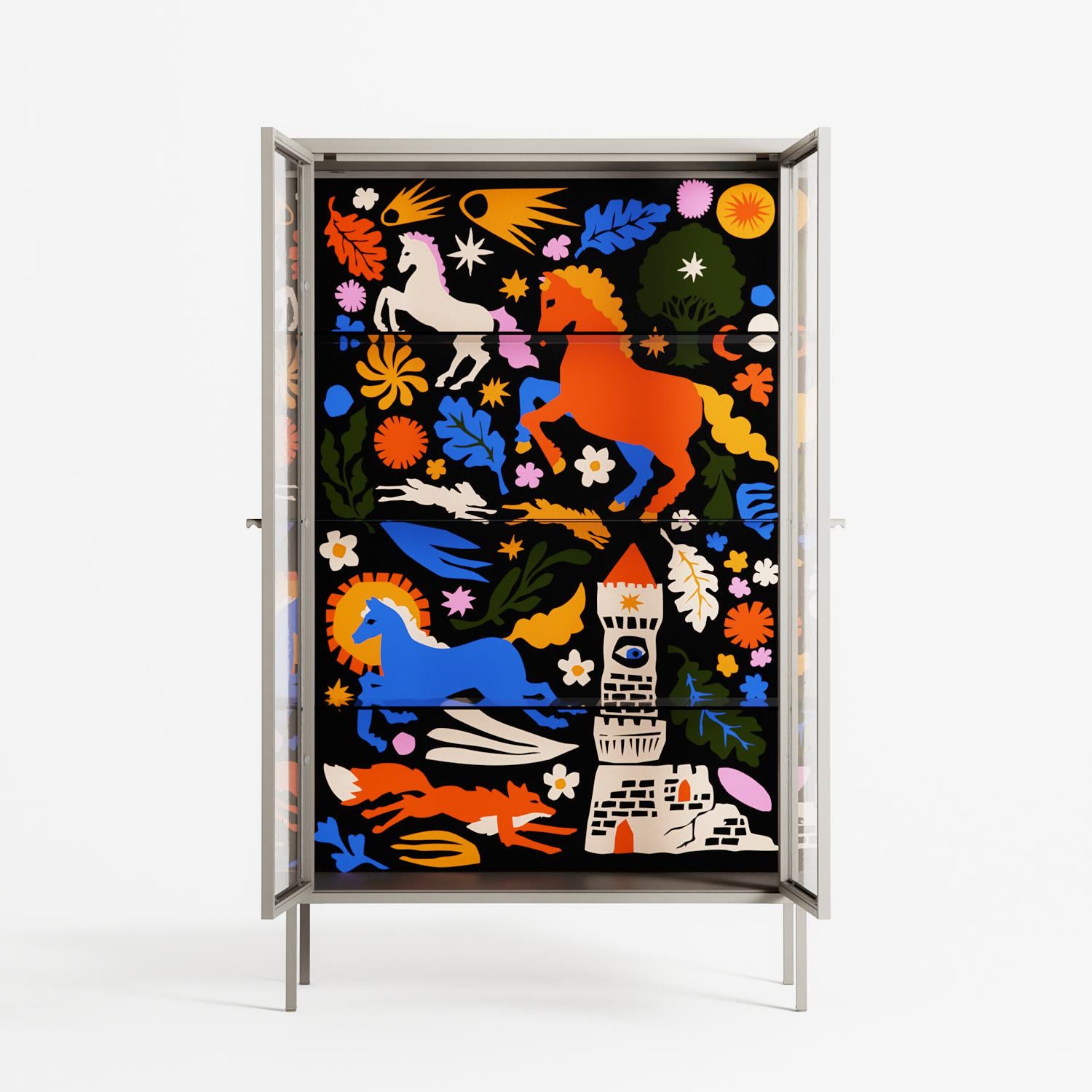 The Secret Herb Garden In The Forest - Cabinet - Nick Liefhebber - Pebble - Clear glass