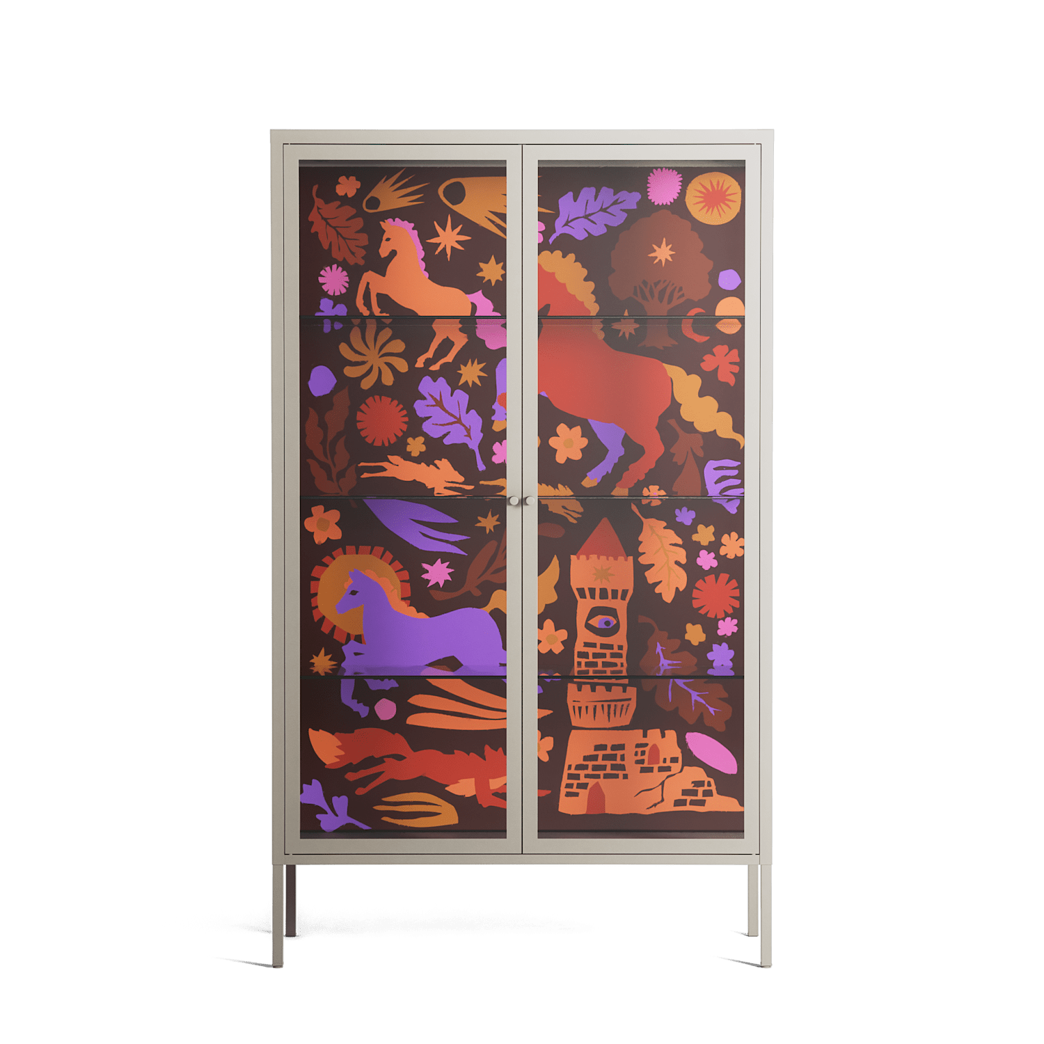 The Secret Herb Garden In The Forest 2 - Cabinet - Nick Liefhebber - Pebble - Clear glass