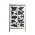Black Birds - Cabinet - Konrad Blaszczyk - Pebble - Clear glass