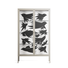 Black Birds - Cabinet - Konrad Blaszczyk - Pebble - Clear glass