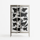 Black Birds - Cabinet - Konrad Blaszczyk - Pebble - Clear glass