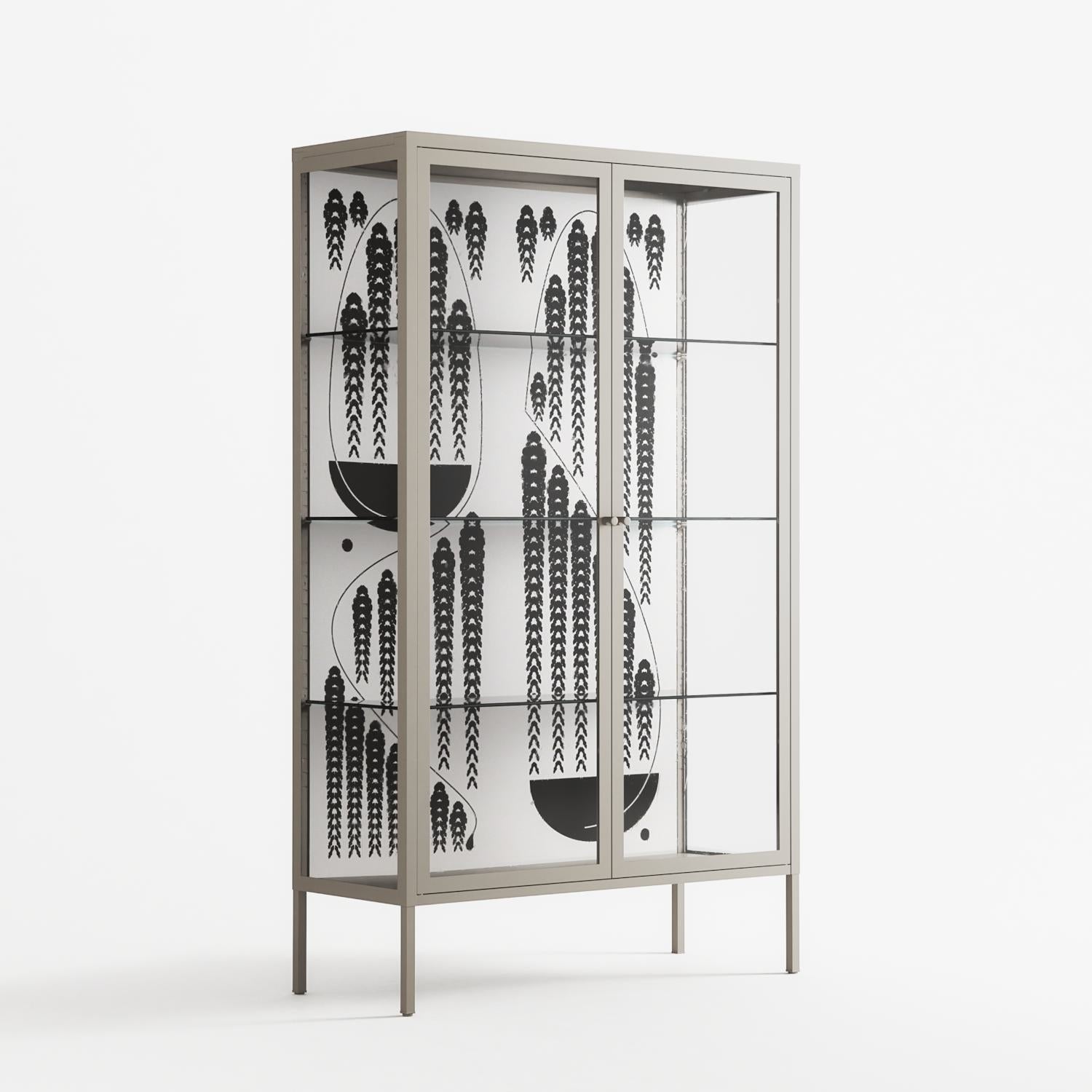 Black Fern - Cabinet - Konrad Blaszczyk - Pebble - Clear glass