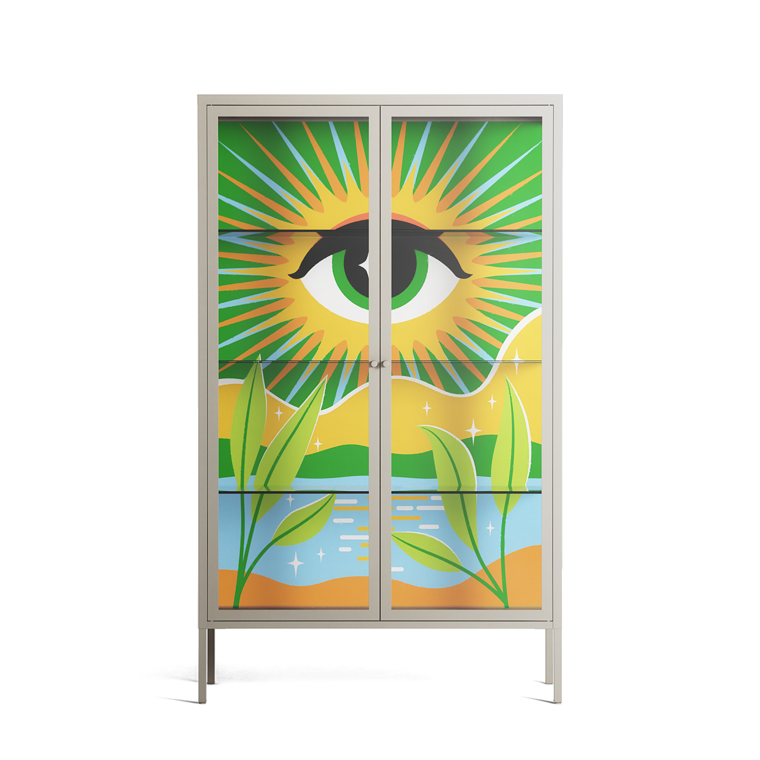 Curiosity - Cabinet - Heather Zhou - Pebble - Clear glass