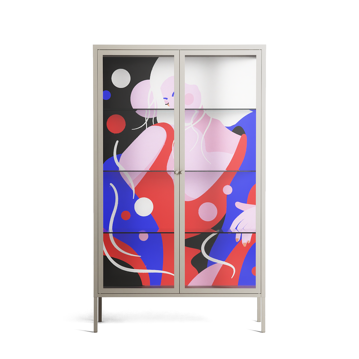Dream - Cabinet - Heather Zhou - Pebble - Clear glass
