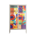 Flower A - Cabinet - Heather Zhou - Pebble - Clear glass
