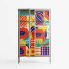 Flower A - Cabinet - Heather Zhou - Pebble - Clear glass