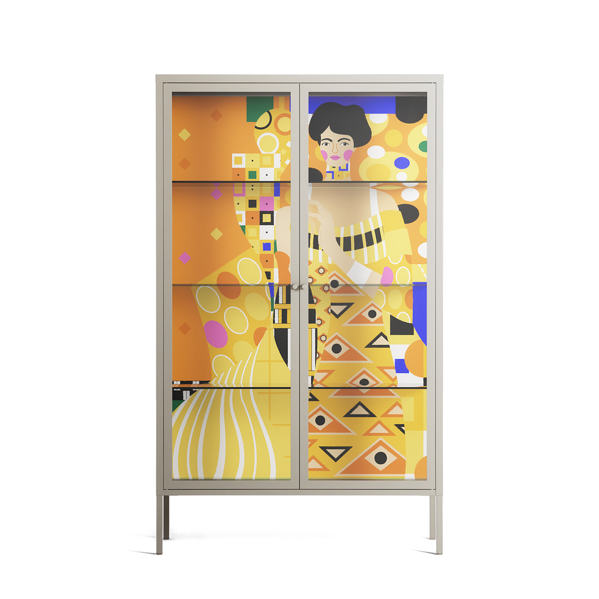 Klimt - Cabinet - Heather Zhou - Pebble - Clear glass