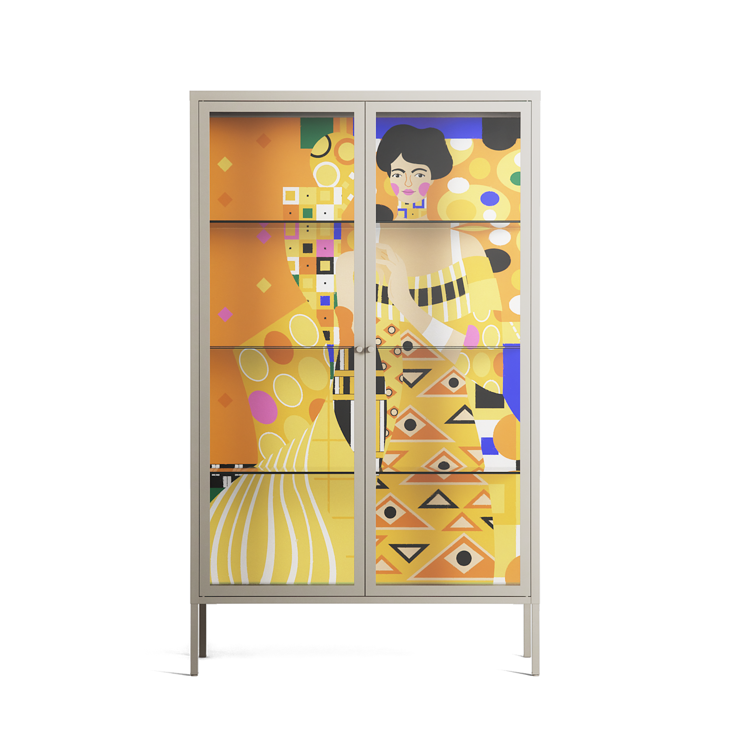 Klimt - Cabinet - Heather Zhou - Pebble - Clear glass