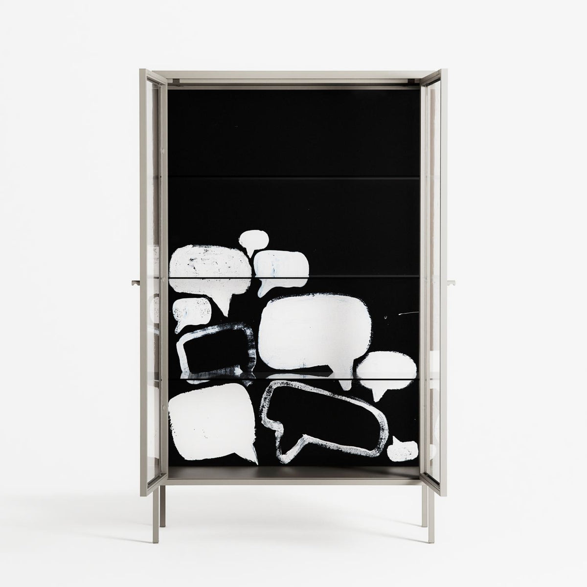 Talk Less Say More - Cabinet - Ciara Wade - Pebble - Clear glass