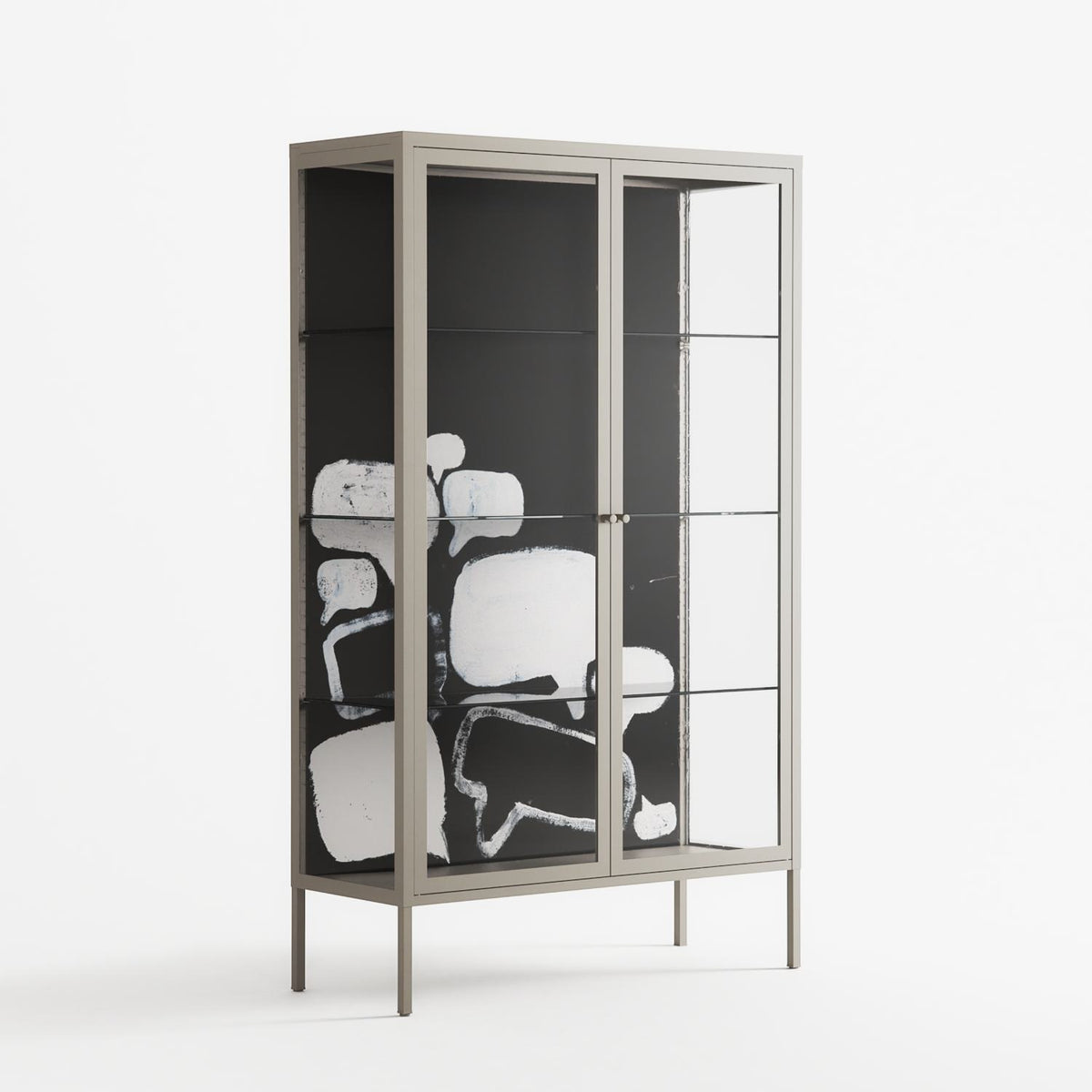 Talk Less Say More - Cabinet - Ciara Wade - Pebble - Clear glass