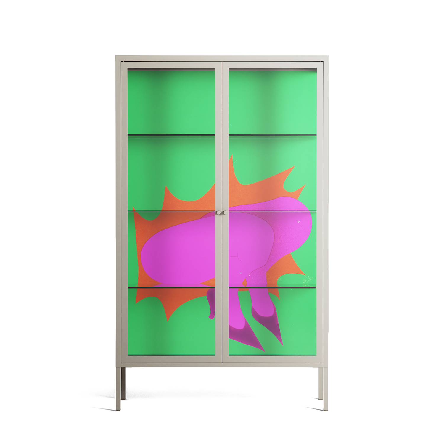 Sit This One Out - Cabinet - Ciara Wade - Pebble - Clear glass