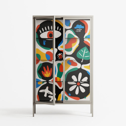 Alive - Cabinet - Vratislav Pecka - Pebble - Clear glass