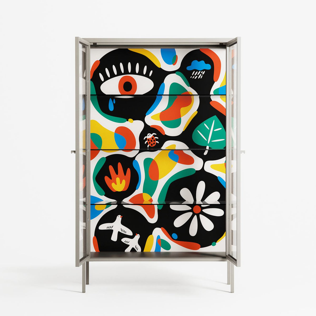 Alive - Cabinet - Vratislav Pecka - Pebble - Clear glass