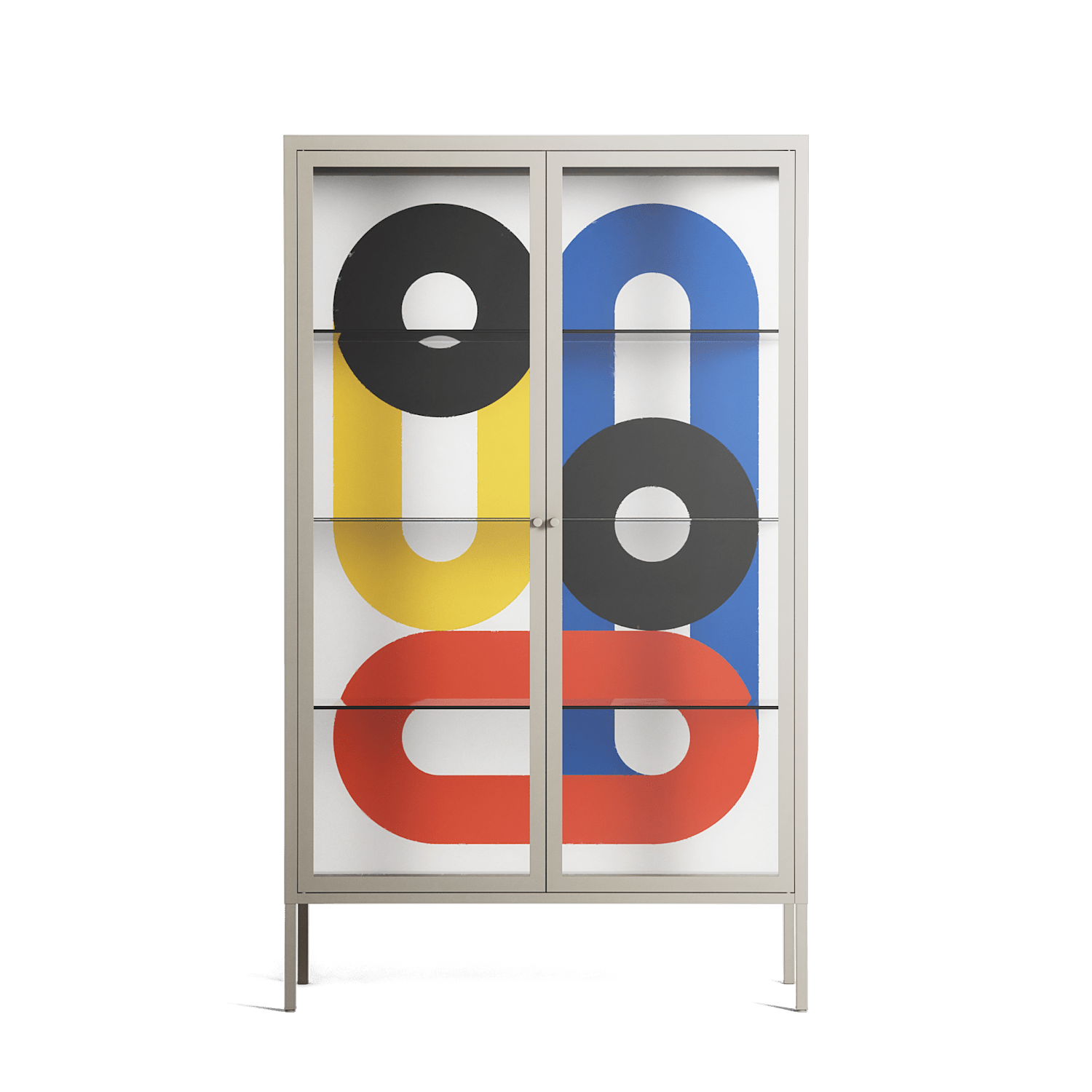 Arial - Cabinet - Vratislav Pecka - Pebble - Clear glass