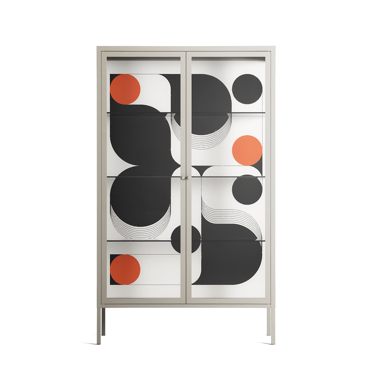 Conserto2 - Cabinet - Vratislav Pecka - Pebble - Clear glass