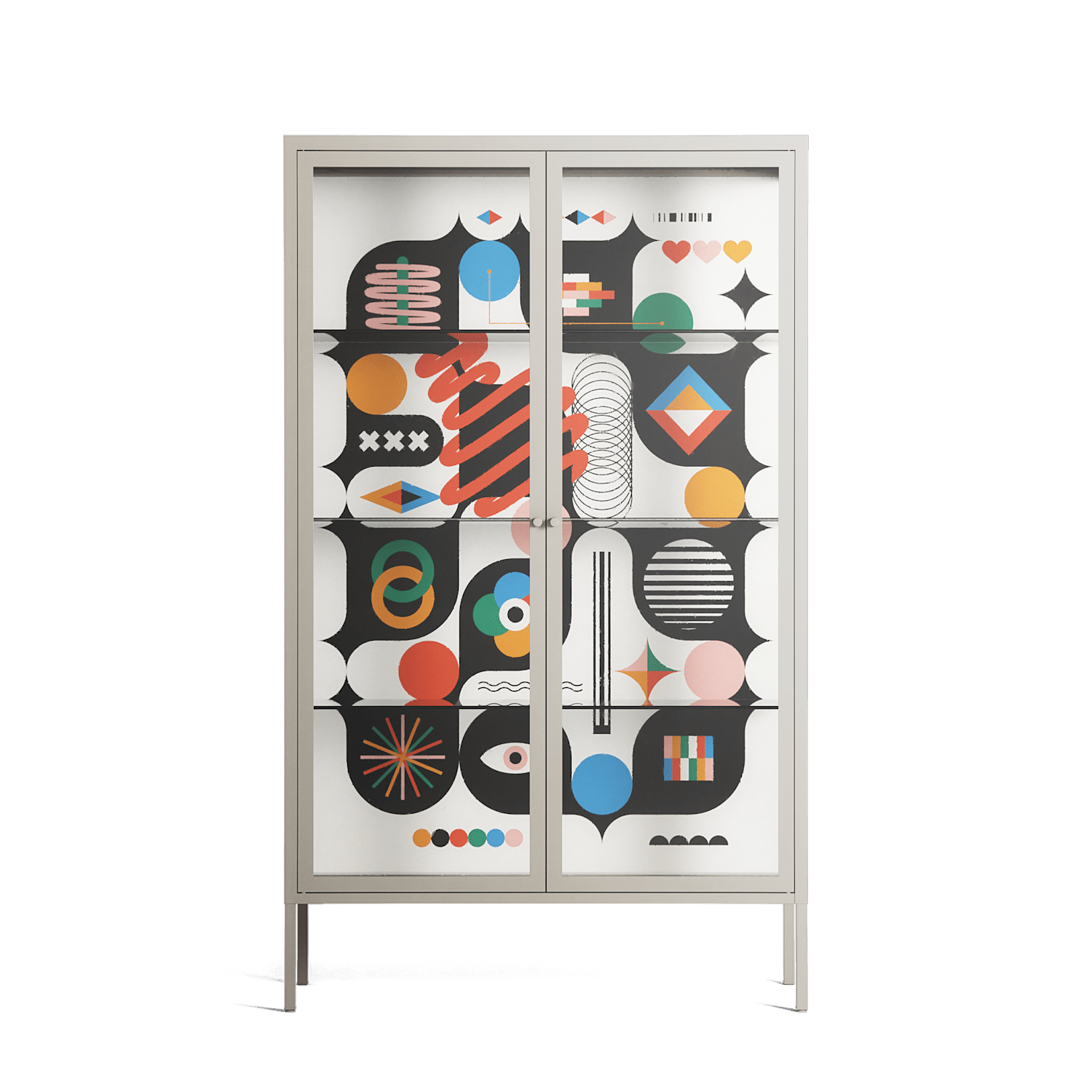 Connections - Cabinet - Vratislav Pecka - Pebble - Clear glass